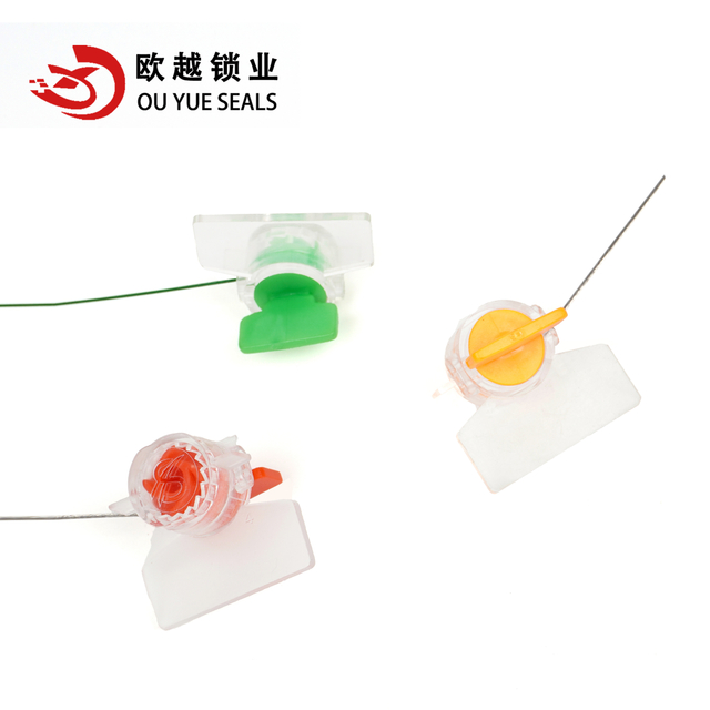 OY-MS102 استخدم مرة واحدة ختم عداد المياه البلاستيكية لأمن الأسلاك مع الطباعة
