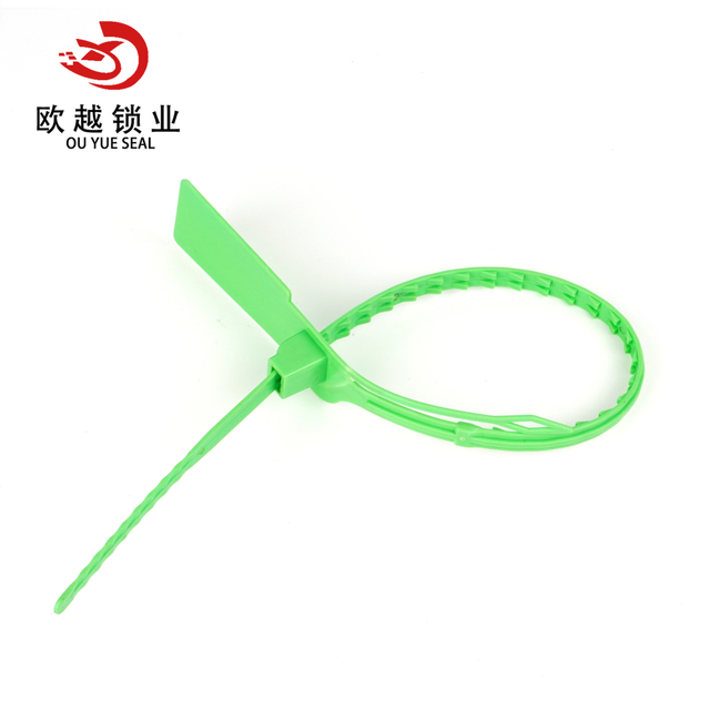 OY-PS110 عالية السلامة حمل التعبئة والتغليف سحب الختم البلاستيكي الضيق يستخدم مرة واحدة مع الشعار وختم العلامة المرقمة