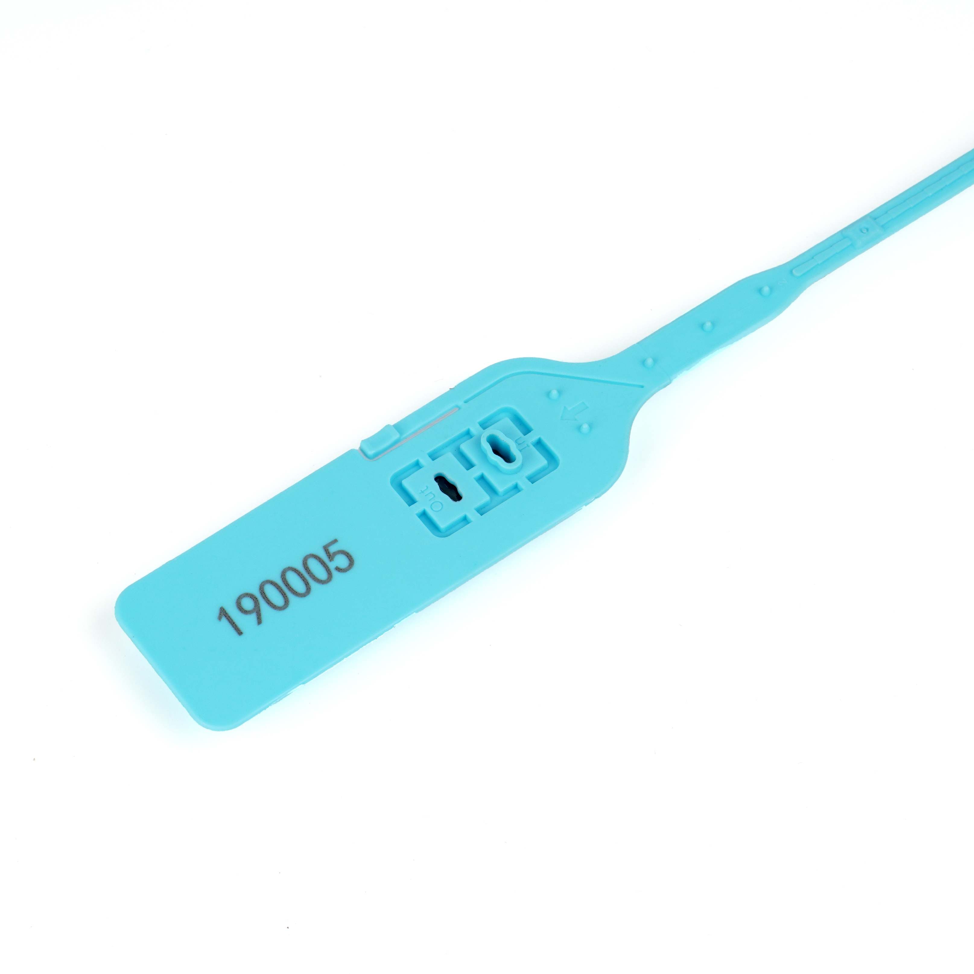OY-PS103 سحب الأختام البلاستيكية الأمن شعار الباركود ضيق