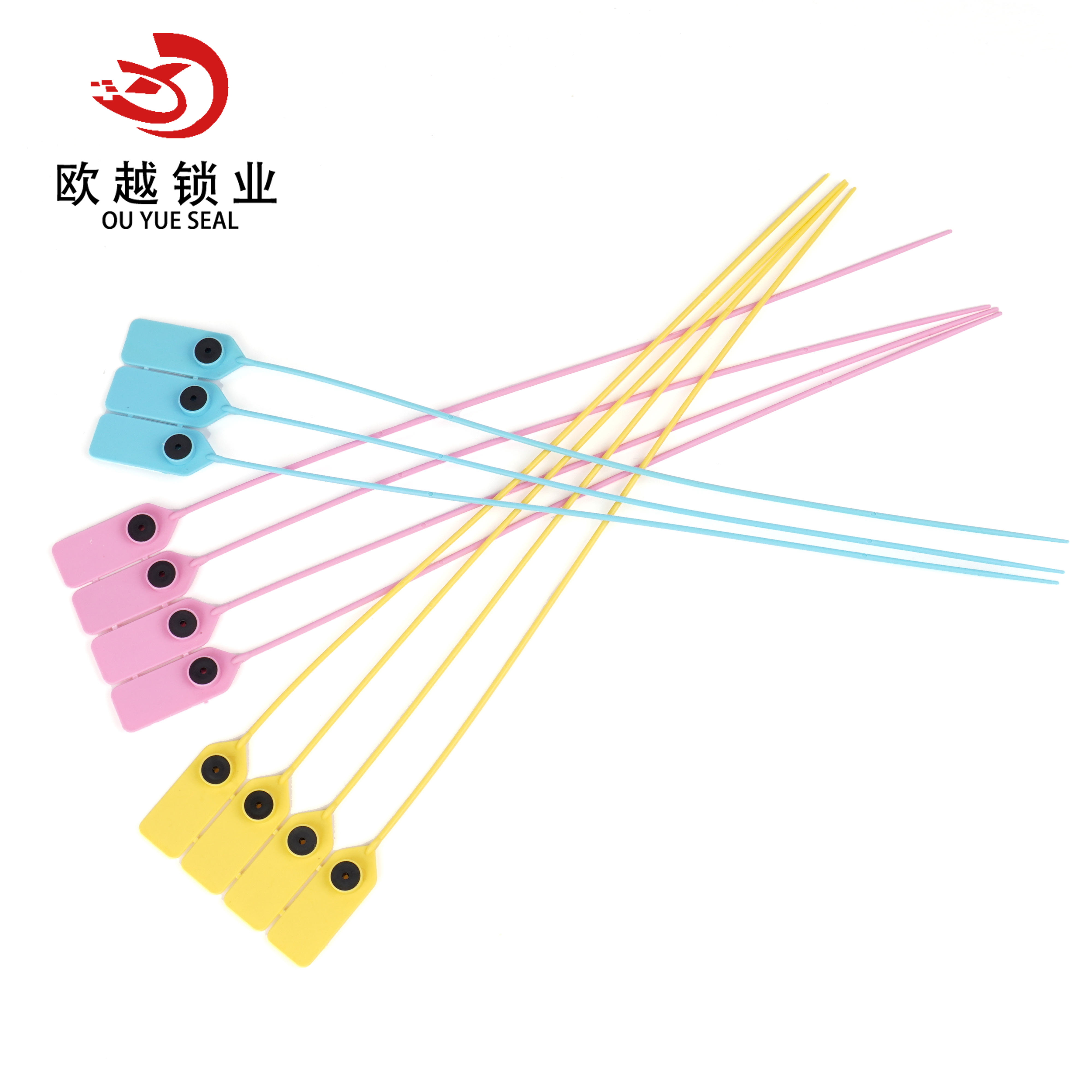 OY-PS106 ختم الأمان للبنوك يستخدم مرة واحدة ختم أمان الحاويات البلاستيكية